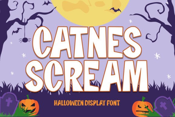 Catnes Scream: A Halloween Font for Digital Designers