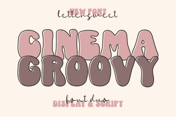 Cinema Groovy: Your Essential Vintage Display Font for Handmade Products