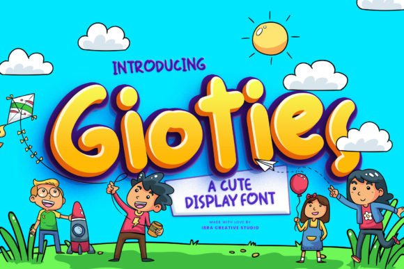 Gioties Font: An Adorable Display Typeface for Creators