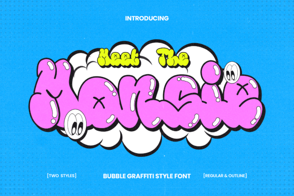 Monsie: The Nostalgic Graffiti Font for Creative Products