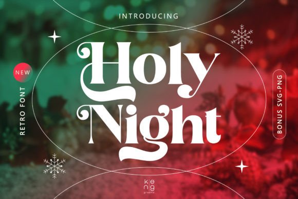 The Holy Night Font: A Vintage Display Typeface Revival