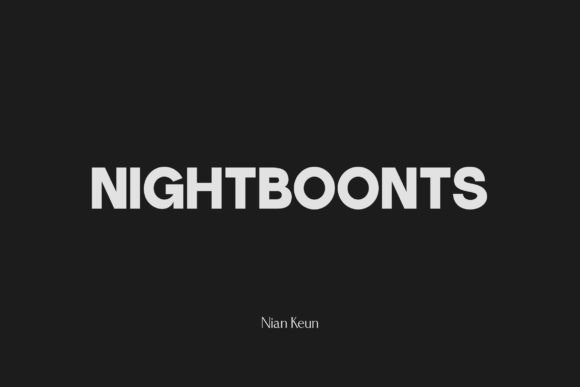 The Nightboonts Font: A Modern Display Typeface for Crafters